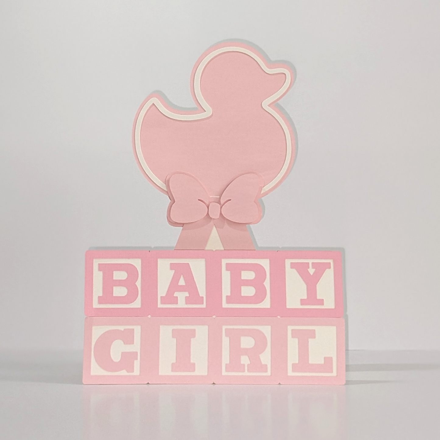 pink baby shower decor