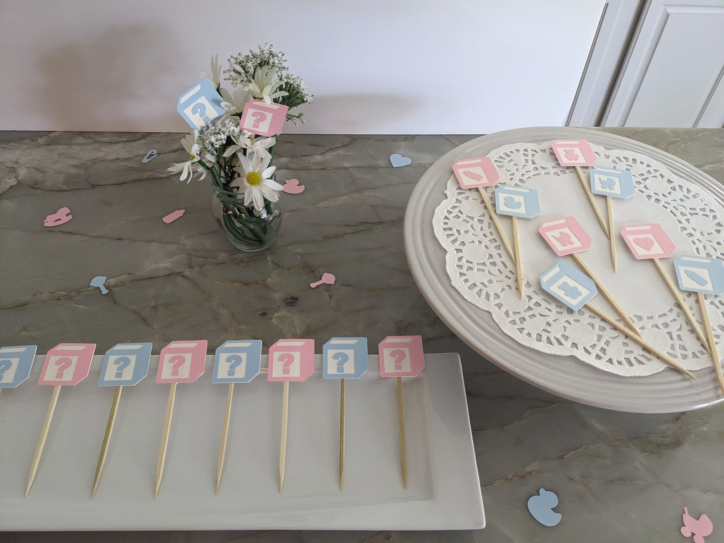 Baby Block Cupcake Toppers