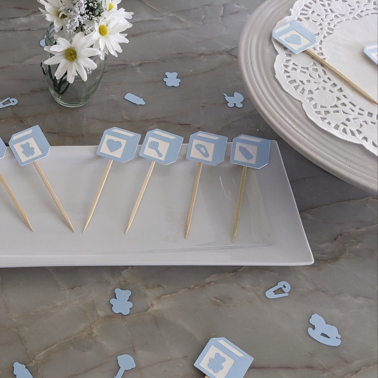 Baby Block Cupcake Toppers