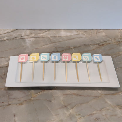 Baby Block Cupcake Toppers