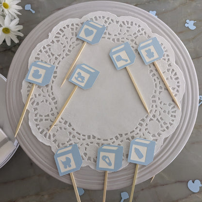 Baby Block Cupcake Toppers