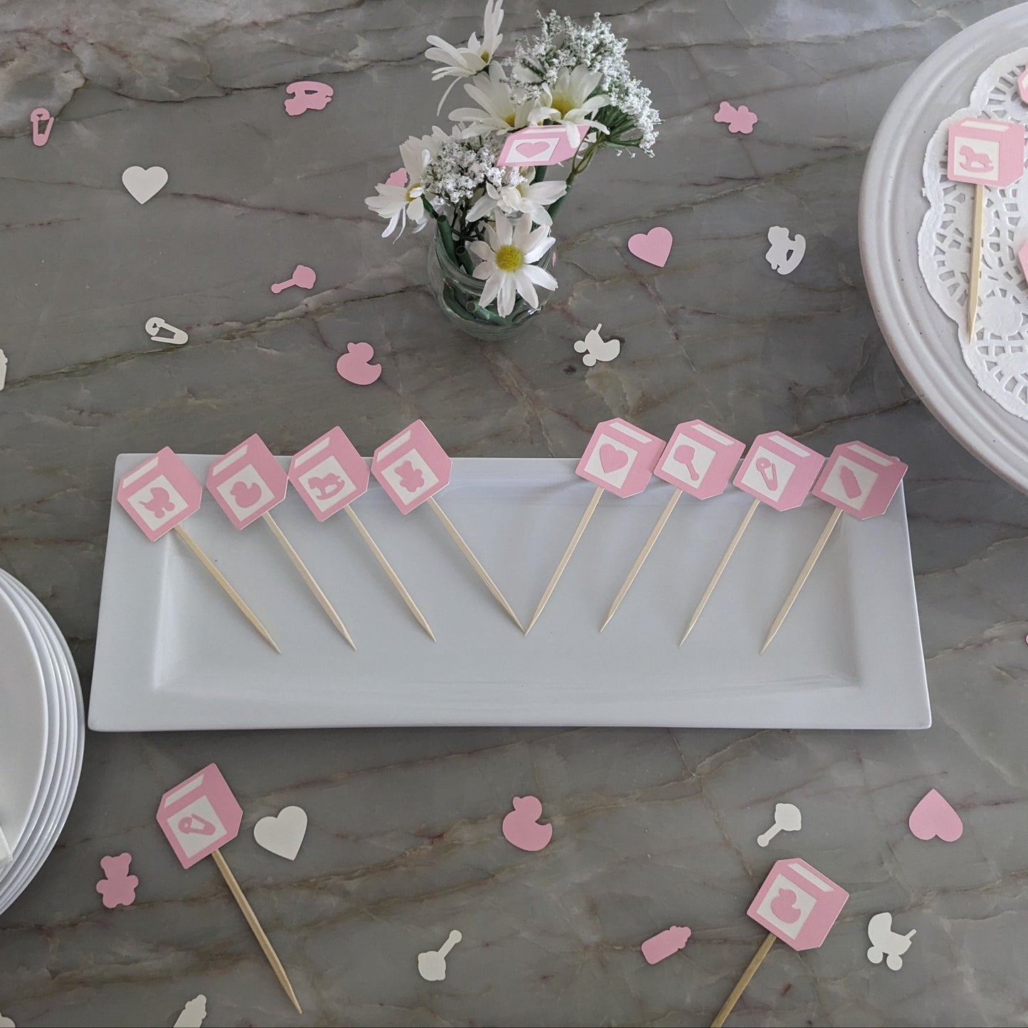 Baby Block Cupcake Toppers