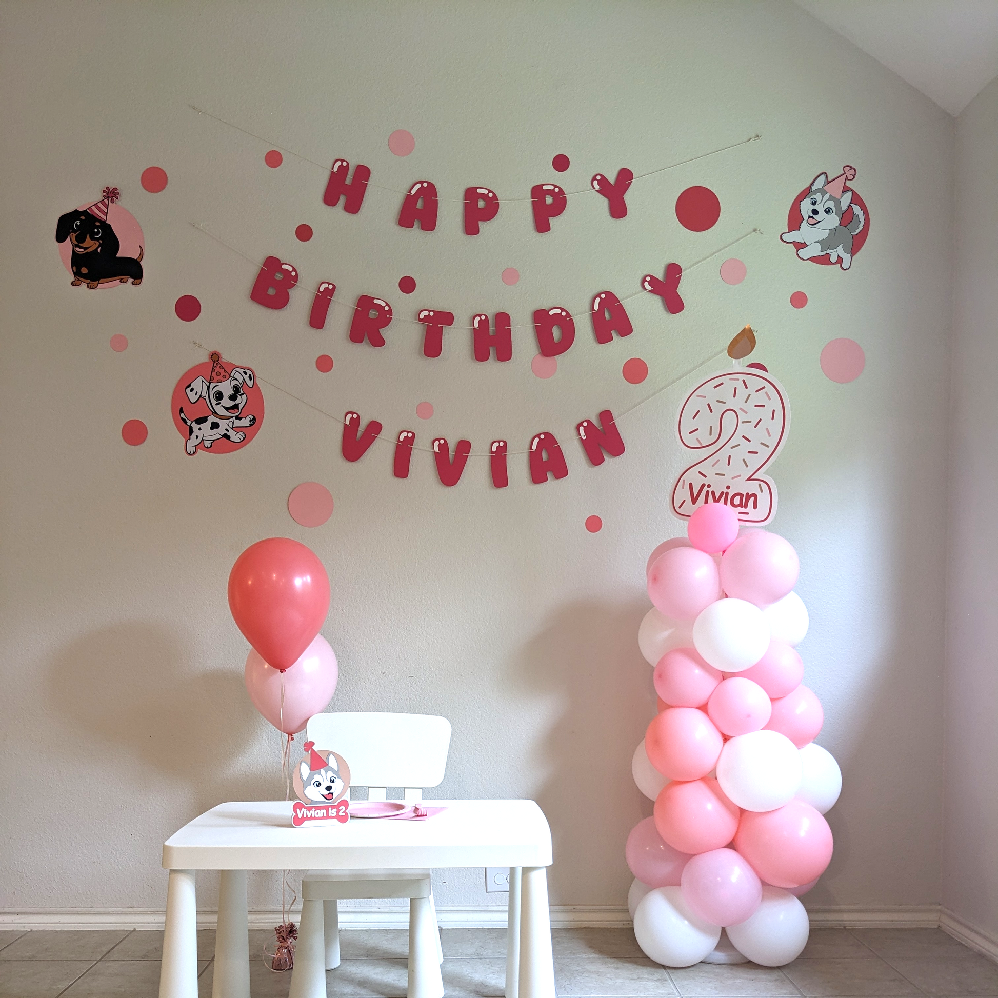 personalized dog birthday party set