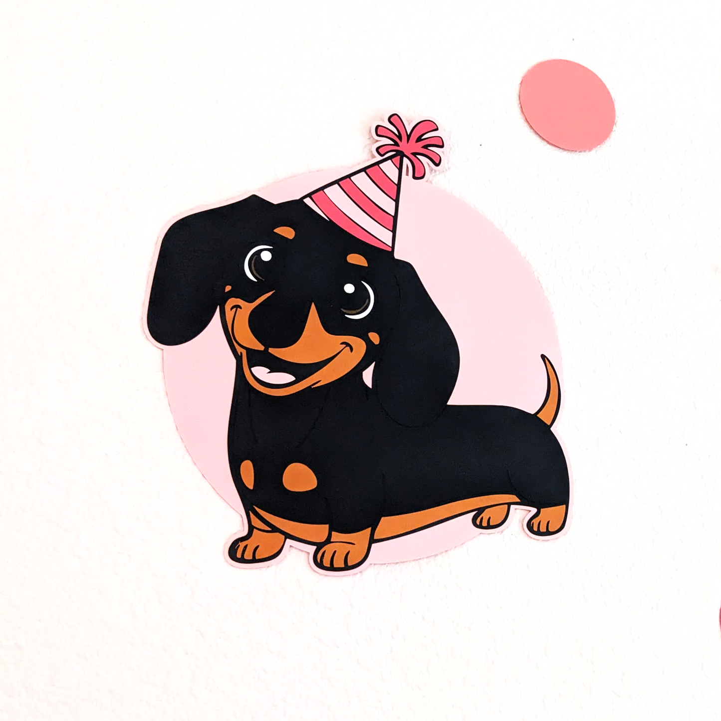 dog themed birthday party. 
Celebrate with a handmade “Hot Dog It’s My Birthday” party box featuring custom dog-themed decor, personalized banner, centerpieces, and confetti. 
